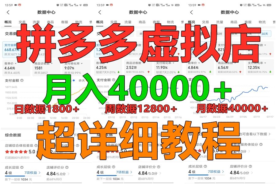 拼多多虚拟电商训练营月入40000+，全网最详细，你做你也行，暴利稳定长久-专享资源网