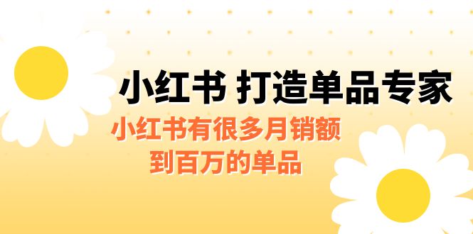 某公众号付费文章《小红书 打造单品专家》小红书有很多月销额到百万的单品-专享资源网