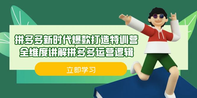 拼多多·新时代爆款打造特训营，全维度讲解拼多多运营逻辑（21节课）-专享资源网