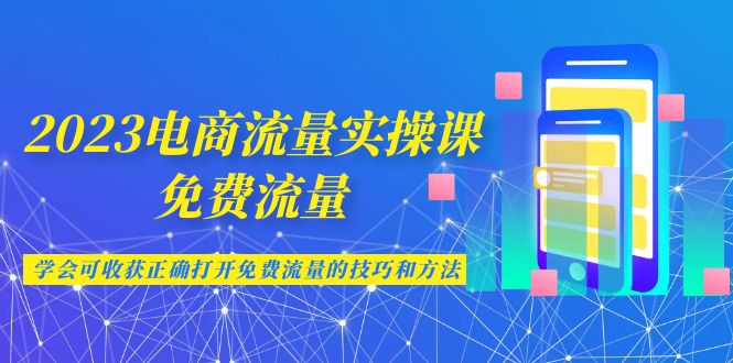 2023电商流量实操课-免费流量，学会可收获正确打开免费流量的技巧和方法-专享资源网