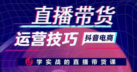 直播带货运营技巧，学实战的直播带货课-专享资源网