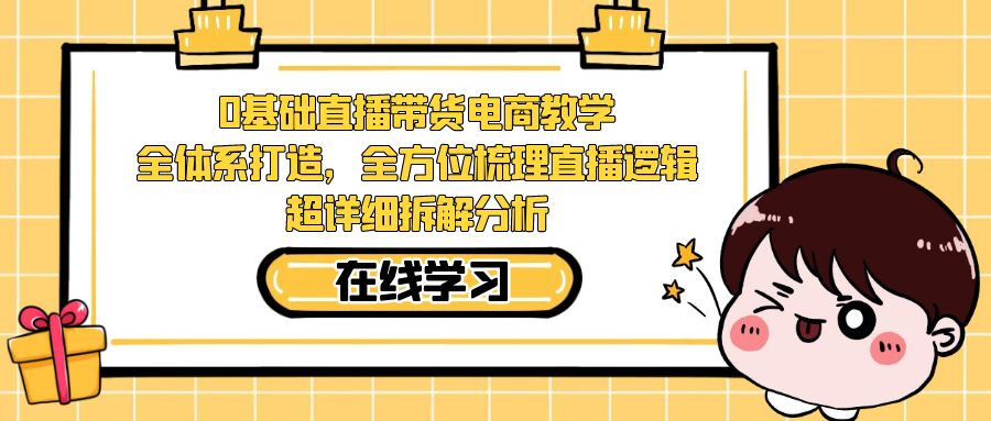 0基础直播带货电商教学：全体系打造，全方位梳理直播逻辑，超详细拆解分析-专享资源网