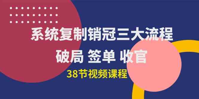 （10171期）系统复制 销冠三大流程，破局 签单 收官（38节视频课）-专享资源网