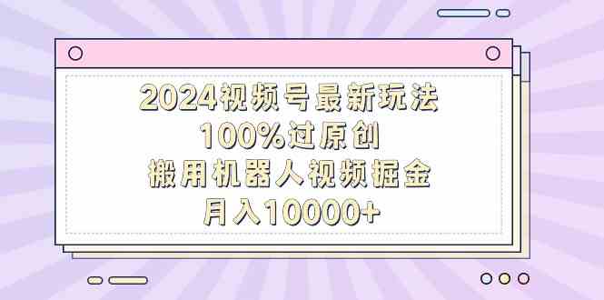 （9151期）2024视频号最新玩法，100%过原创，搬用机器人视频掘金，月入10000+-专享资源网