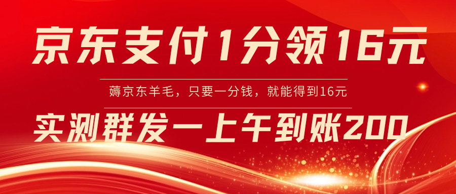 京东支付1分得16元实操到账200-专享资源网