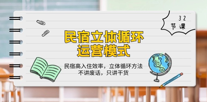 （10284期）民宿 立体循环运营模式：民宿高入住效率，立体循环方法，只讲干货（32节）-专享资源网