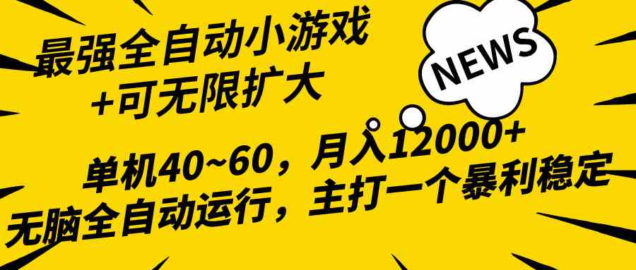 （10046期）2024最新全网独家小游戏全自动，单机40~60,稳定躺赚，小白都能月入过万-专享资源网