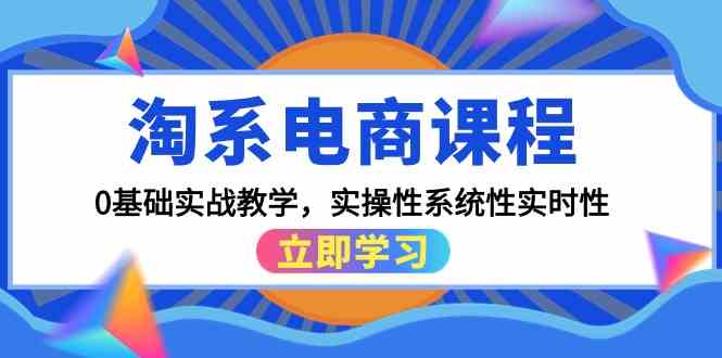 淘系电商课程，0基础实战教学，实操性系统性实时性（15节课）-专享资源网