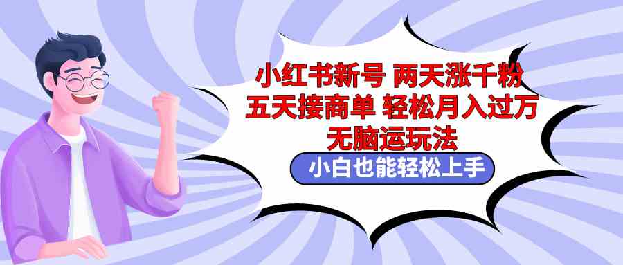 （9239期）小红书新号两天涨千粉五天接商单轻松月入过万 无脑搬运玩法 小白也能轻…-专享资源网