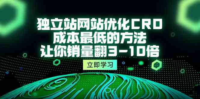 （10173期）独立站网站优化CRO，成本最低的方法，让你销量翻3-10倍（5节课）-专享资源网