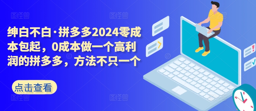 拼多多2024零成本包起，0成本做一个高利润的拼多多，方法不只一个-专享资源网