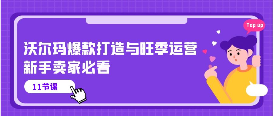 （10660期）沃尔玛 爆款打造与旺季运营，新手卖家必看（11节视频课）-专享资源网