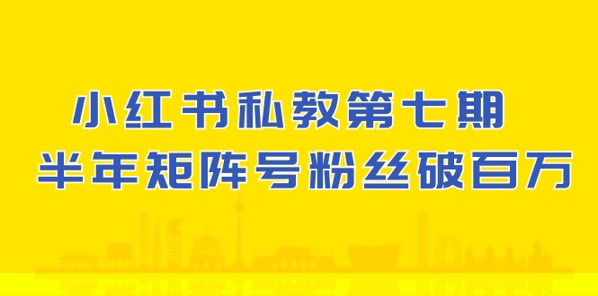 (10650期）小红书-私教第七期，小红书90天涨粉18w，1周涨粉破万 半年矩阵号粉丝破百万-专享资源网