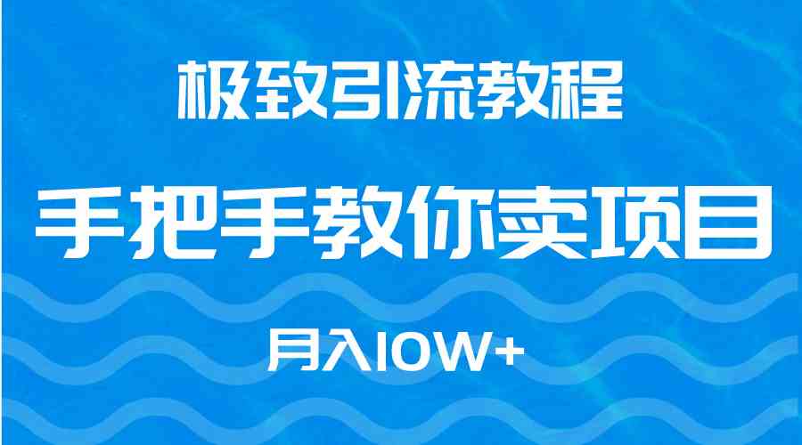 （9265期）极致引流教程，手把手教你卖项目，月入10W+-专享资源网