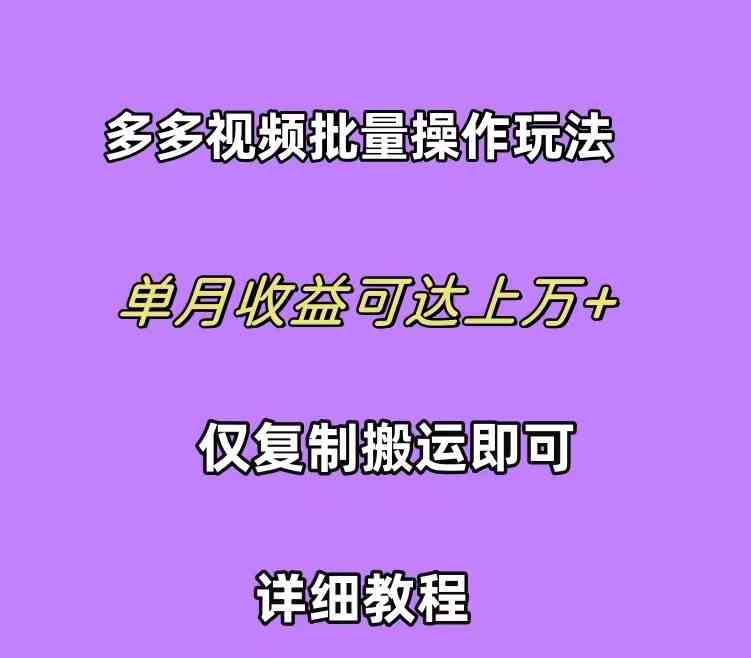 （10029期）拼多多视频带货快速过爆款选品教程 每天轻轻松松赚取三位数佣金 小白必…-专享资源网