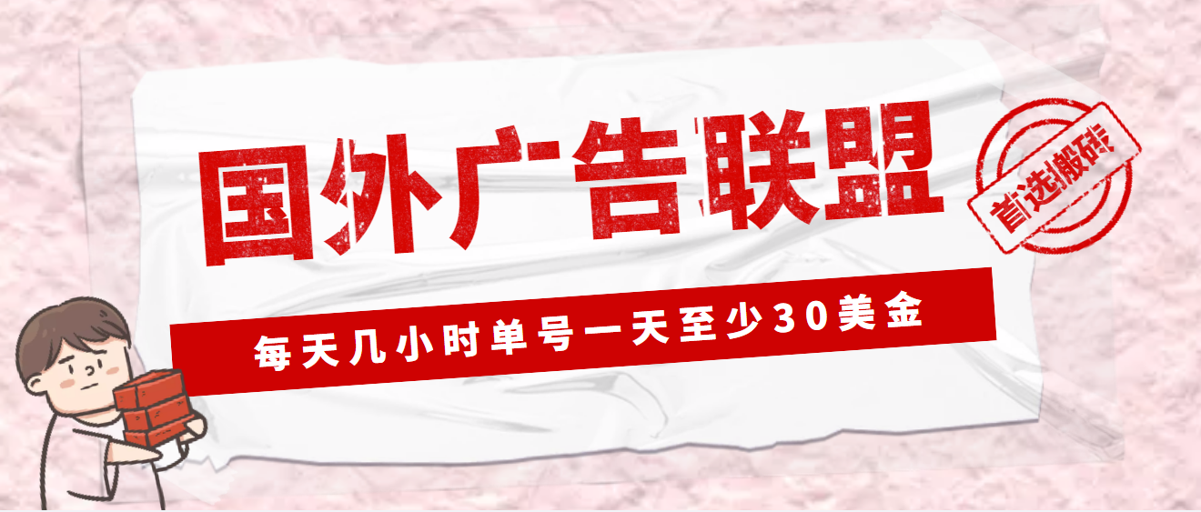 外面收费1980最新国外LEAD广告联盟搬砖项目，单号一天至少30美金(详细教程)-专享资源网