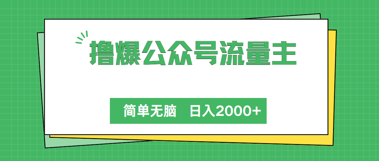 （10310期）撸爆公众号流量主，简单无脑，单日变现2000+-专享资源网