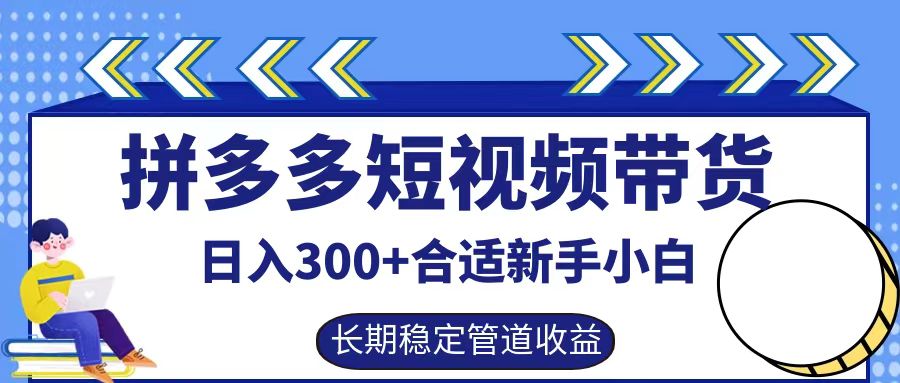 拼多多短视频带货日入300+，实操账户展示看就能学会-专享资源网